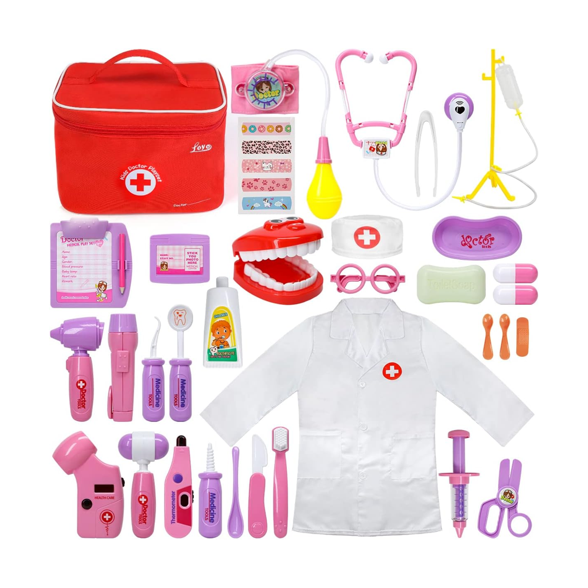 Loyo Kit médico para niños 35 piezas de equipo de juego