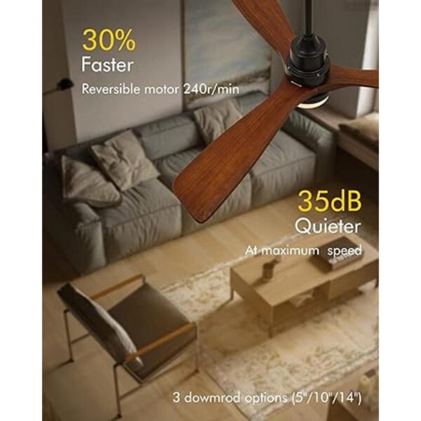 Chriari Ventiladores de techo con luces 3 aspas de