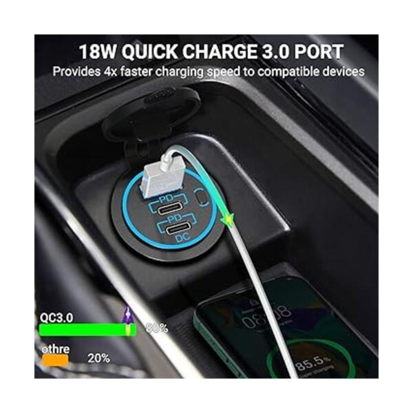 Ouffun Paquete de 2 enchufes USB C de 58 W salida USB C_4