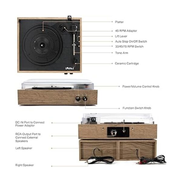 LPNo.1 Sistema de alta fidelidad Bluetooth con altavoces_3