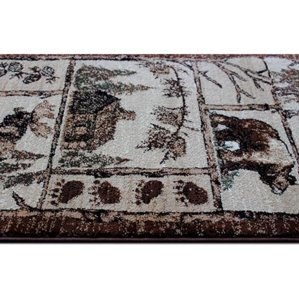 Masada Rugs Alfombra de área Bear Cabin Moose 2 pies 4