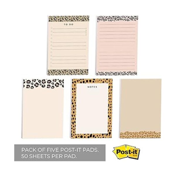 Notas adhesivas modernas con estampado animal_2