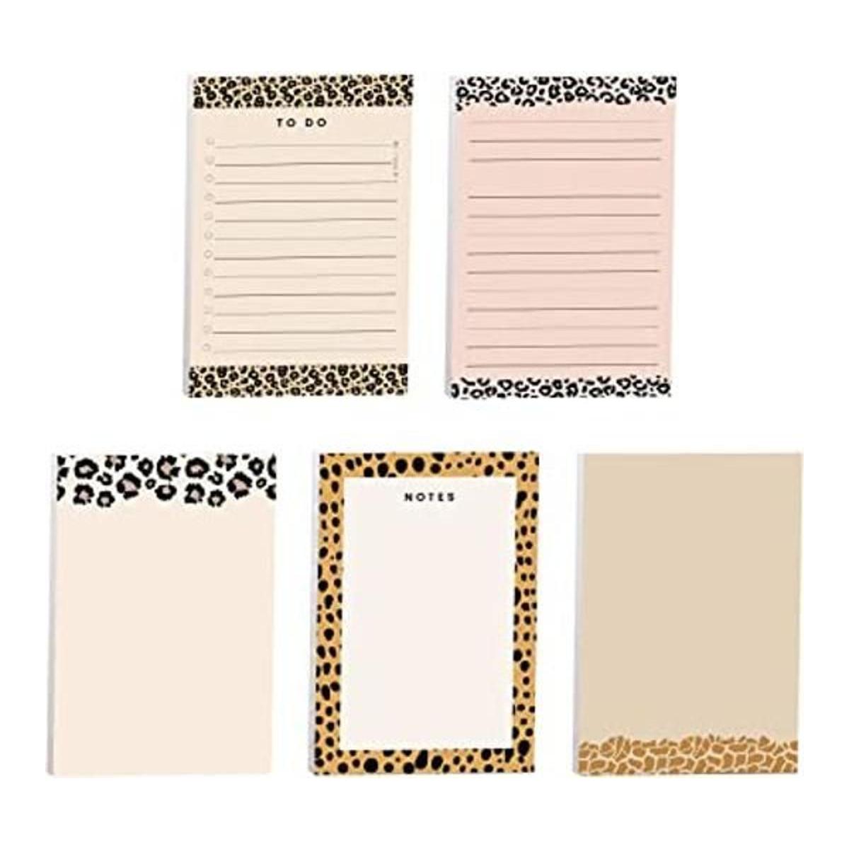 Notas adhesivas modernas con estampado animal