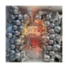 Kit de arco de guirnalda de globos plateados cromados con_5