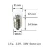 MEETOOT 25 mini bombillas E10 de 15 V 03 A para_3
