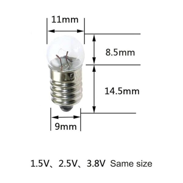 MEETOOT 25 mini bombillas E10 de 15 V 03 A para_3