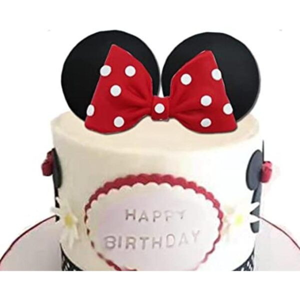 Minnie Mouse Cake Topper Arco y orejas para cumpleaños_1