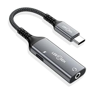 LERTOSEN Adaptador de auriculares y cargador USB C a_1