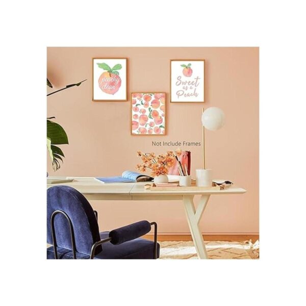 Estampado artístico de melocotón rosa en acuarela fruta