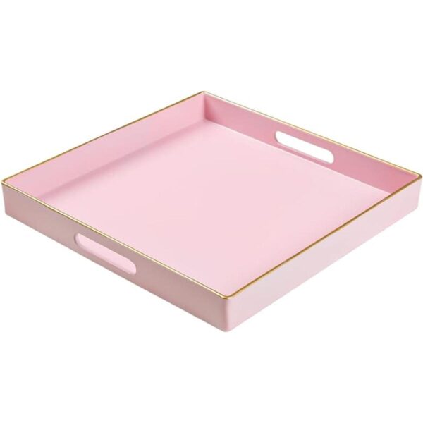 MAONAME Bandeja decorativa bandeja de servir rosa con