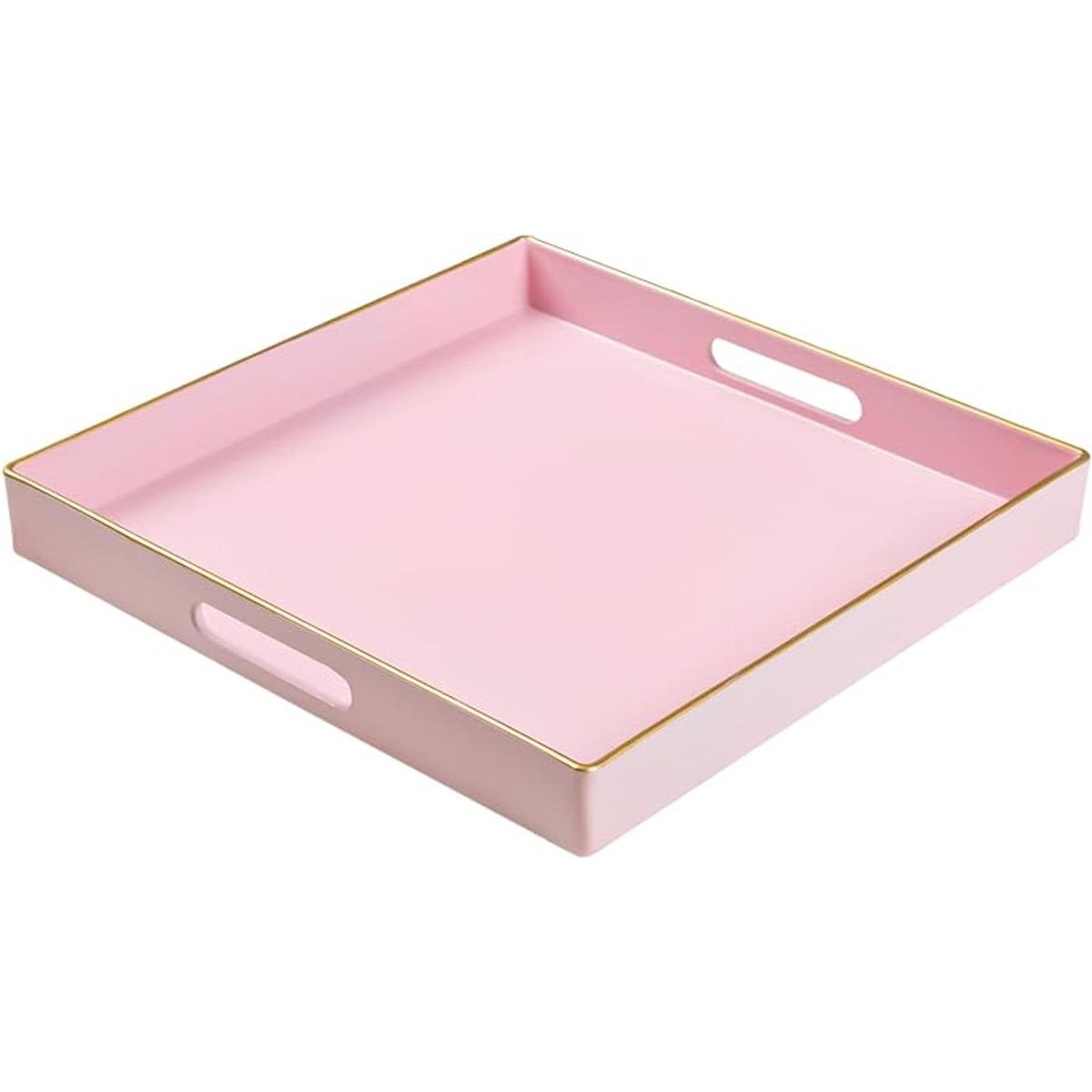 MAONAME Bandeja decorativa bandeja de servir rosa con