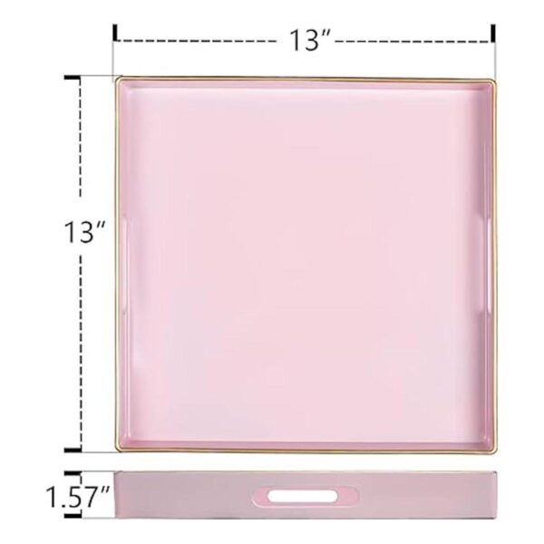 MAONAME Bandeja decorativa bandeja de servir rosa con