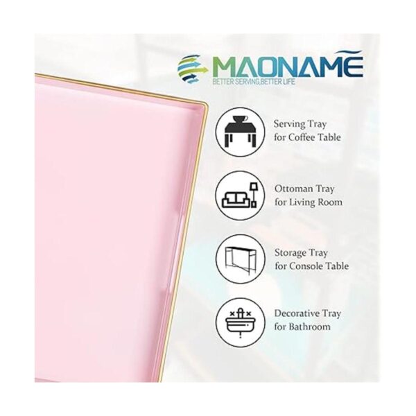 MAONAME Bandeja decorativa bandeja de servir rosa con