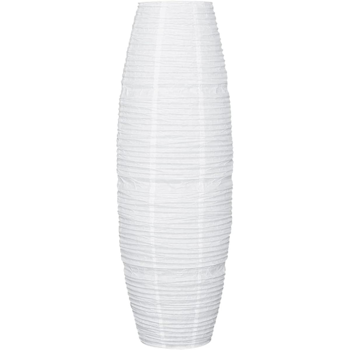 FERCAISH Lámpara de pie de papel de arroz plegable y