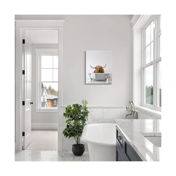 Decoración de pared de baño lienzo de yak arte de pared_3
