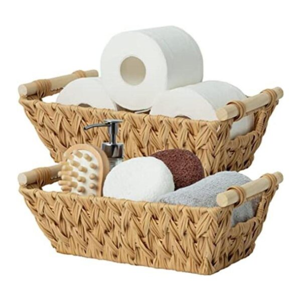 GRANNY SAYS Cesta de mimbre con asas cestas decorativas_1