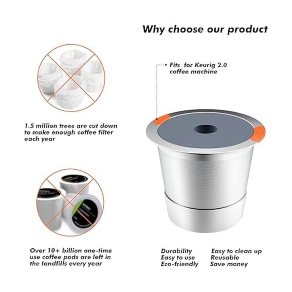Filtros de café reutilizables de K Cup filtro universal_3