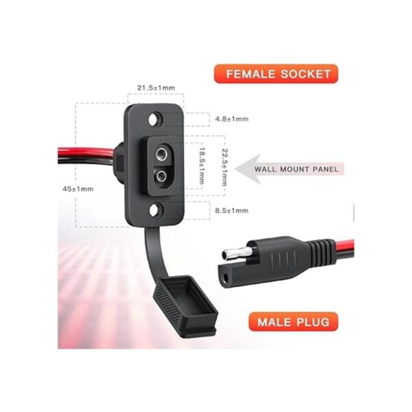 ELECTOP Conector SAE rectangular de enchufe de