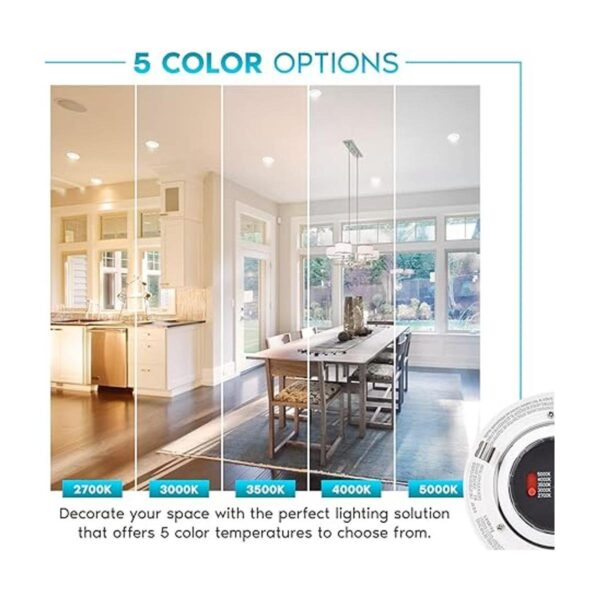 Luxrite Luz LED empotrada con cardán de 4 pulgadas 8 W_2