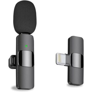 Micrófono de solapa Lavalier inalámbrico profesional para_1