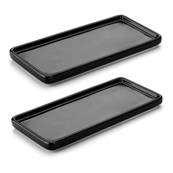 Nucookery Bandejas rectangulares pequeñas de tocador de