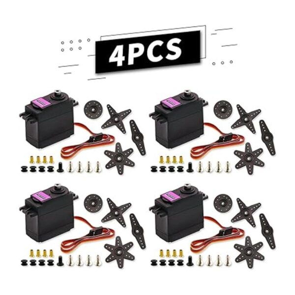 DaFuRui Paquete de 4 servomotores MG996R motor digital