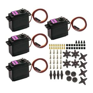 DaFuRui Paquete de 4 servomotores MG996R motor digital