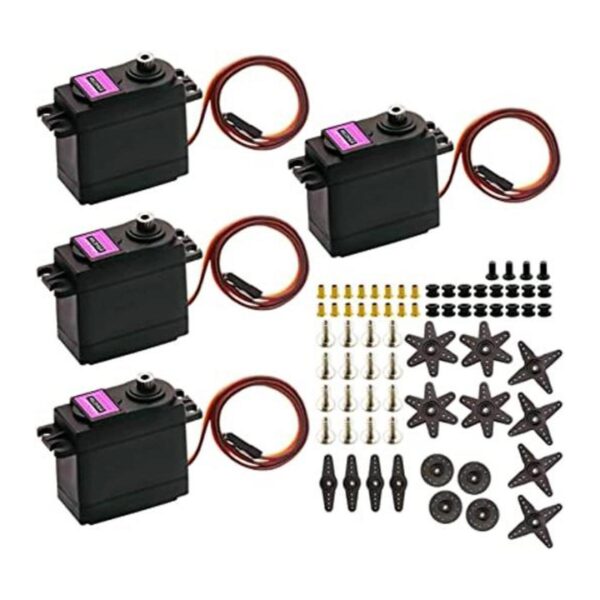 DaFuRui Paquete de 4 servomotores MG996R motor digital