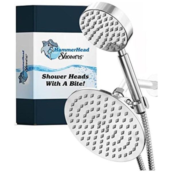 HammerHead Showers Combo de cabezal de ducha doble de_1