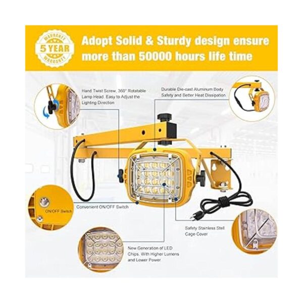G GJIA Luz LED de carga de 30 W con brazo plegable de 40_5