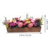 GANAZONO 2 piezas de cama de flores en miniatura casa de