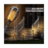 Liveasily Paquete de 4 linternas solares LED con llama_3