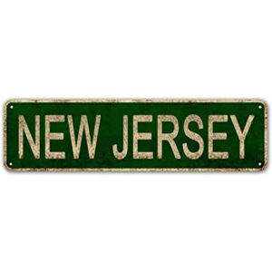LINStore Letrero de New Jersey con nombre del estado de