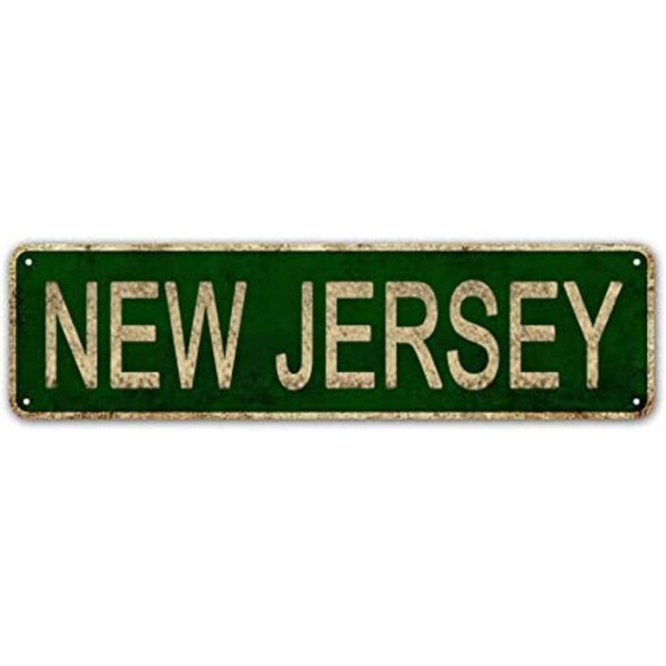 LINStore Letrero de New Jersey con nombre del estado de