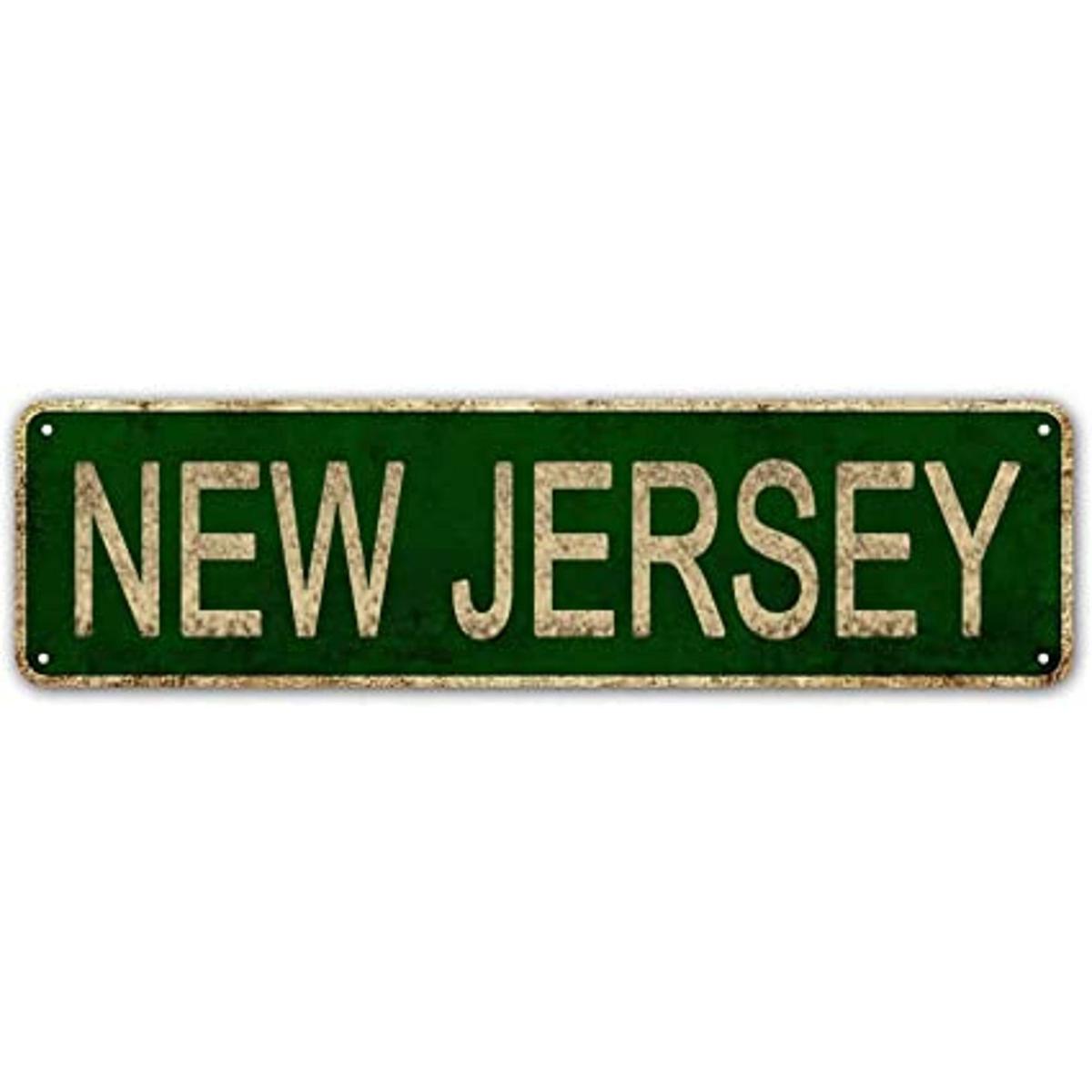 LINStore Letrero de New Jersey con nombre del estado de