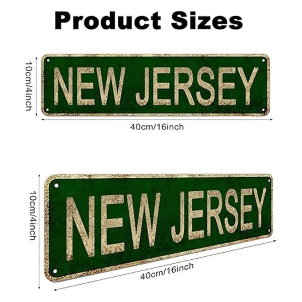 LINStore Letrero de New Jersey con nombre del estado de