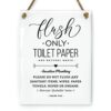 Letrero de baño de diseño de fontanería sensible de 6 x 8_1