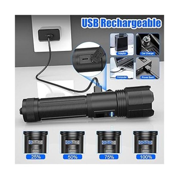 Linternas LED recargables linterna táctica LED súper