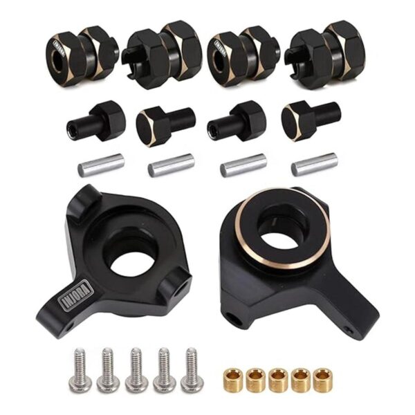 INJORA Kit de extensión hexagonal de latón RC y nudillos