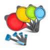 Nstezrne Juego de tazas y cucharas medidoras plegables