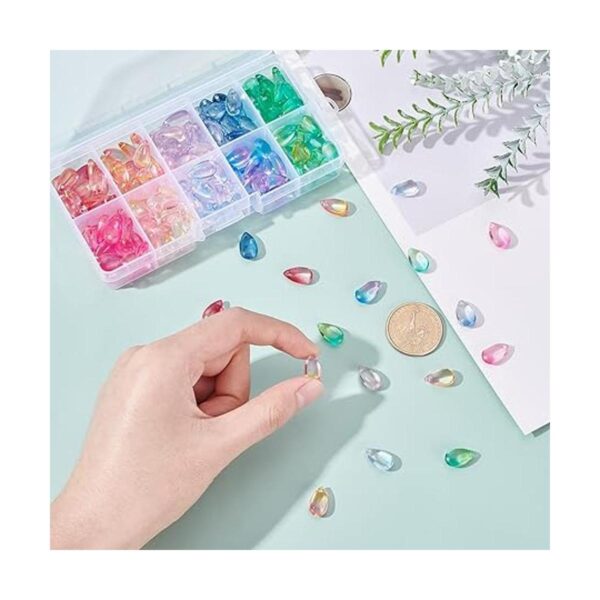 PH PandaHall 10 cuentas de lágrima de colores 200 cuentas