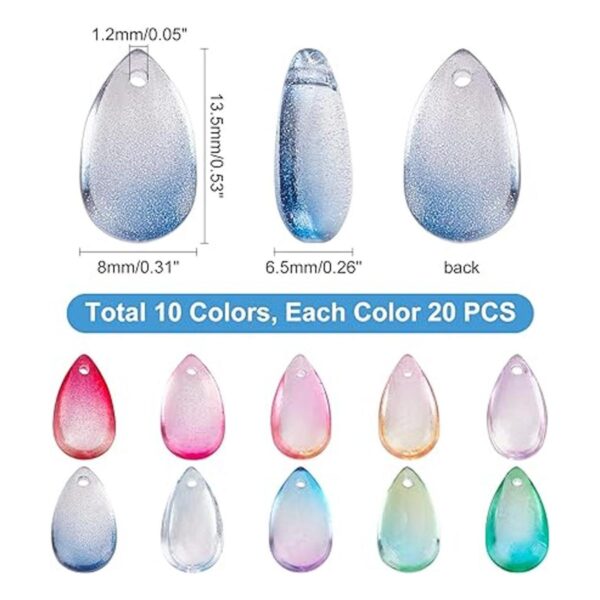 PH PandaHall 10 cuentas de lágrima de colores 200 cuentas