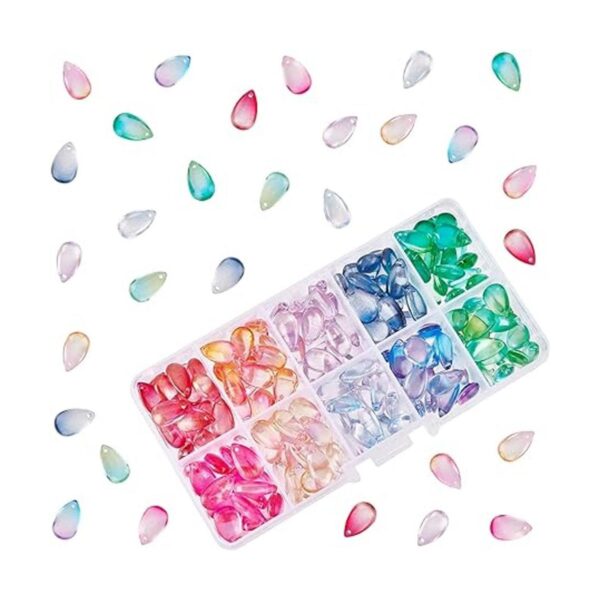 PH PandaHall 10 cuentas de lágrima de colores 200 cuentas