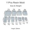 Cotsdan 11 moldes de cubo para resina de cristal hexaedro_2