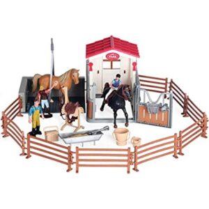 Juego estable de caballos con zona de lavado de caballos y_1