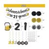 Kit de decoración de cumpleaños número 21 para hombres y_3