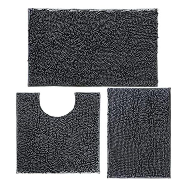Juego de 3 alfombras de baño de felpilla súper suaves_1