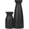 Joynisy Juego de 2 jarras de cerámica color negro mate_1