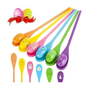 Juego de 6 jugadores de huevos de Pascua y cuchara regalo_1
