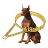 Collar de cadena de oro para perro collar de perro de